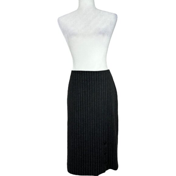 Tommy Hilfiger Women's Gray Striped Minimalist Pencil Career Skirt Size 6/W32 - Picture 1 of 10